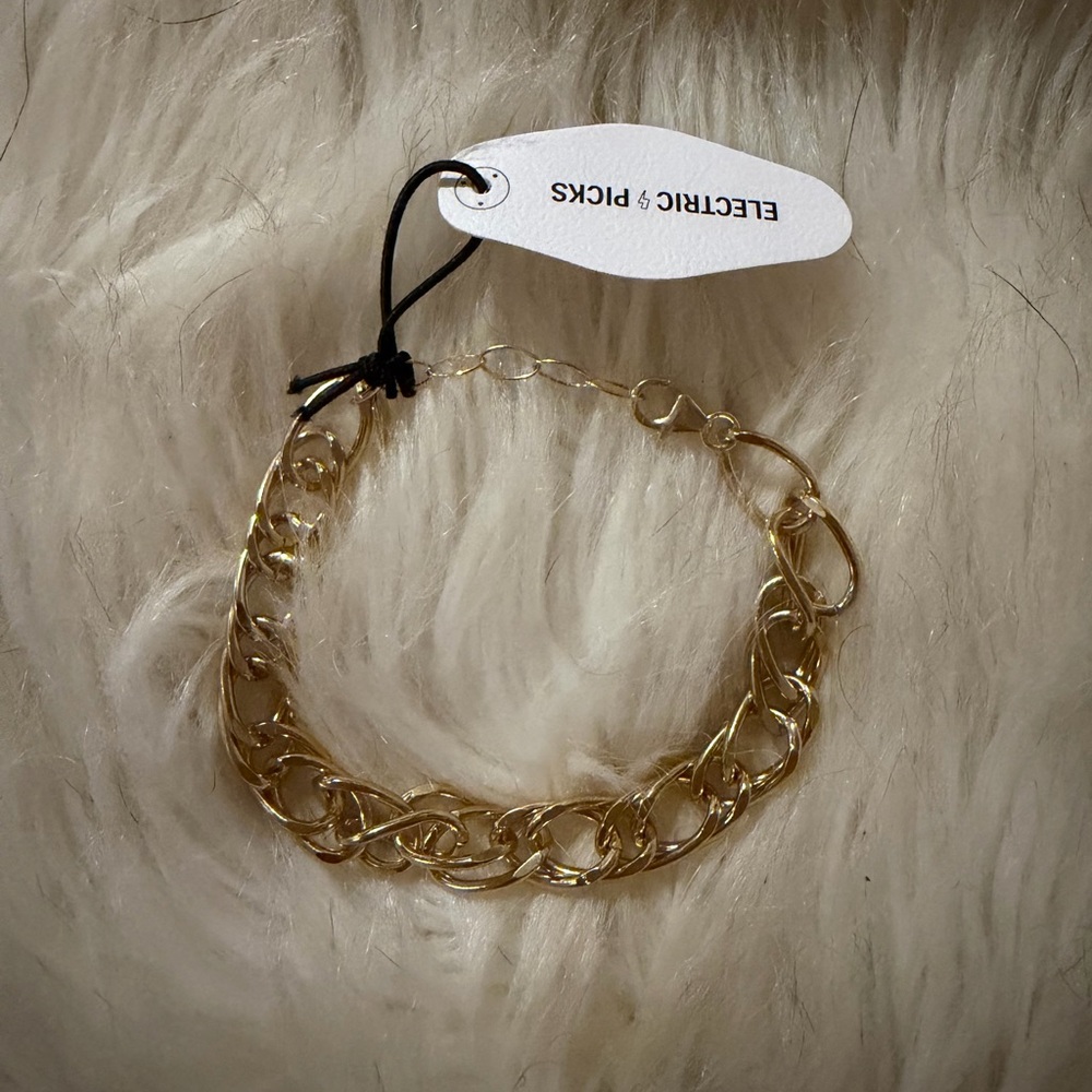 Electric Picks Gold Chain Bracelet